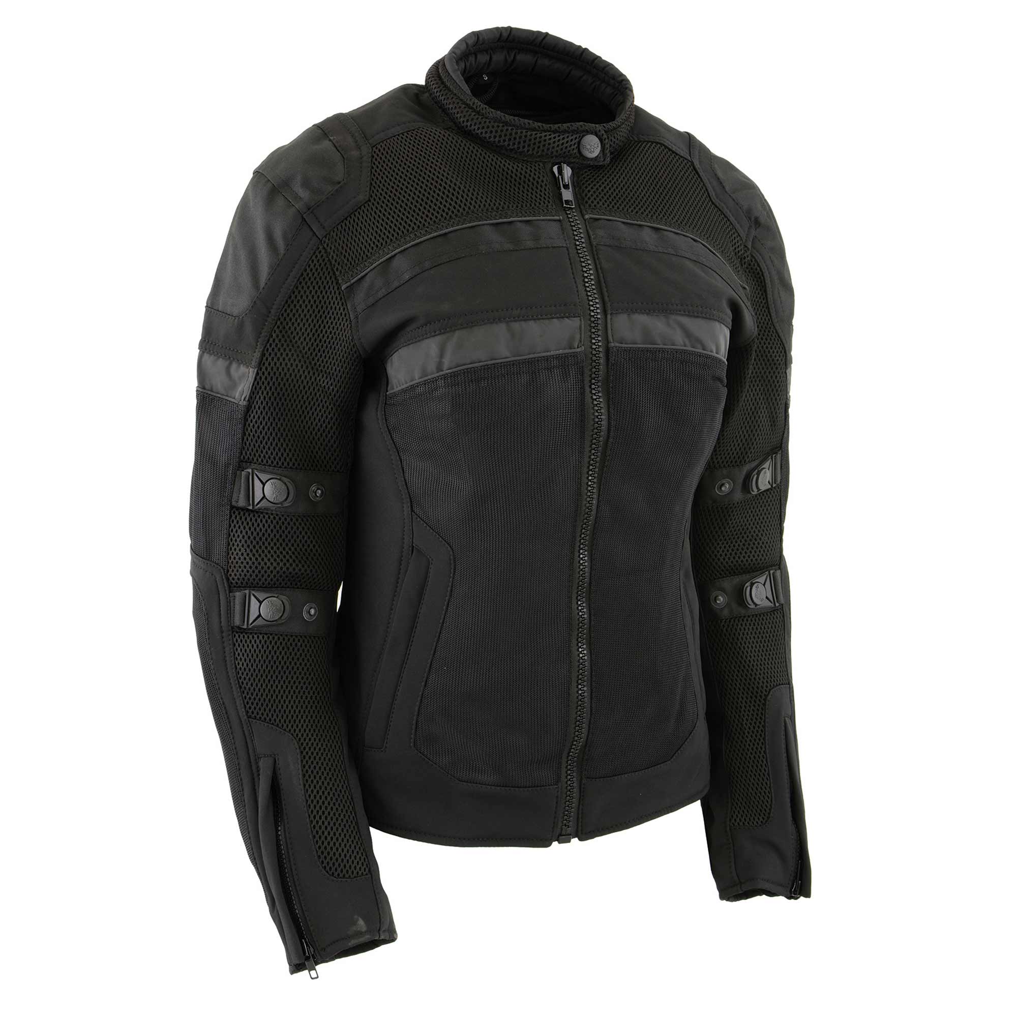 Milwaukee Leather MPL2775 Black Armored Textile Motorcycle Jacket