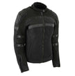 Milwaukee Leather MPL2775 Black Armored Textile Motorcycle Jacket for Women - All Season Jacket w/ Removable Liner