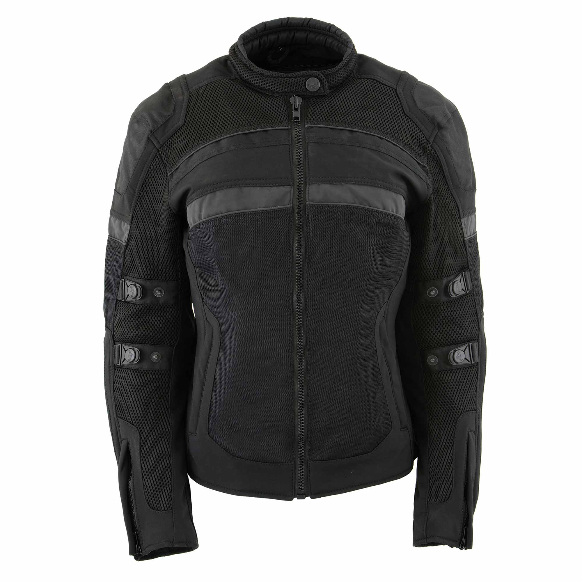 Milwaukee Leather MPL2775 Black Armored Textile Motorcycle Jacket
