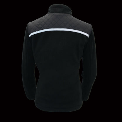 Milwaukee Leather MPL2784 Women's Black Micro Fleece Jacket with Reflective Stripes