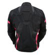 Milwaukee Leather MPL2794 Black and Pink Mesh/Textile Armored Motorcycle Racer Jacket for Women - All Season Jackets