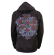 Milwaukee Leather MPLH228000 Women's Black Hoodie Sweatshirt with Live, Love, Ride and Roses Artwork Print - Small