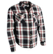Milwaukee Leather MPM1625 Men's Plaid Flannel Biker Shirt with CE Approved Armor - Reinforced w/ Aramid Fibers
