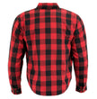 Milwaukee Leather MPM1631 Men's Plaid Flannel Biker Shirt with CE Approved Armor - Reinforced w/ Aramid Fiber