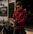 Milwaukee Leather MPM1631 Men's Plaid Flannel Biker Shirt with CE Approved Armor - Reinforced w/ Aramid Fiber