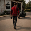Milwaukee Leather MPM1631 Men's Plaid Flannel Biker Shirt with CE Approved Armor - Reinforced w/ Aramid Fiber