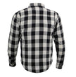 Milwaukee Leather MPM1633 Men's Plaid Flannel Biker Shirt with CE Approved Armor - Reinforced w/ Aramid Fiber