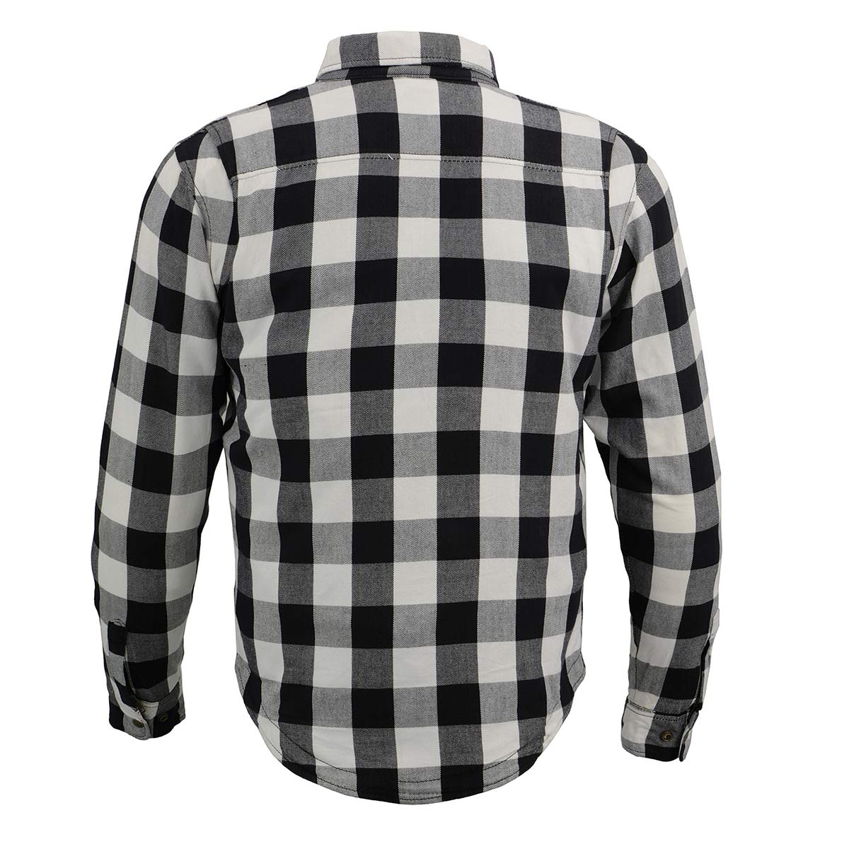 Milwaukee Leather MPM1633 Men's Plaid Flannel Biker Shirt with CE Approved Armor - Reinforced w/ Aramid Fiber