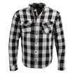 Milwaukee Leather MPM1633 Men's Plaid Flannel Biker Shirt with CE Approved Armor - Reinforced w/ Aramid Fiber