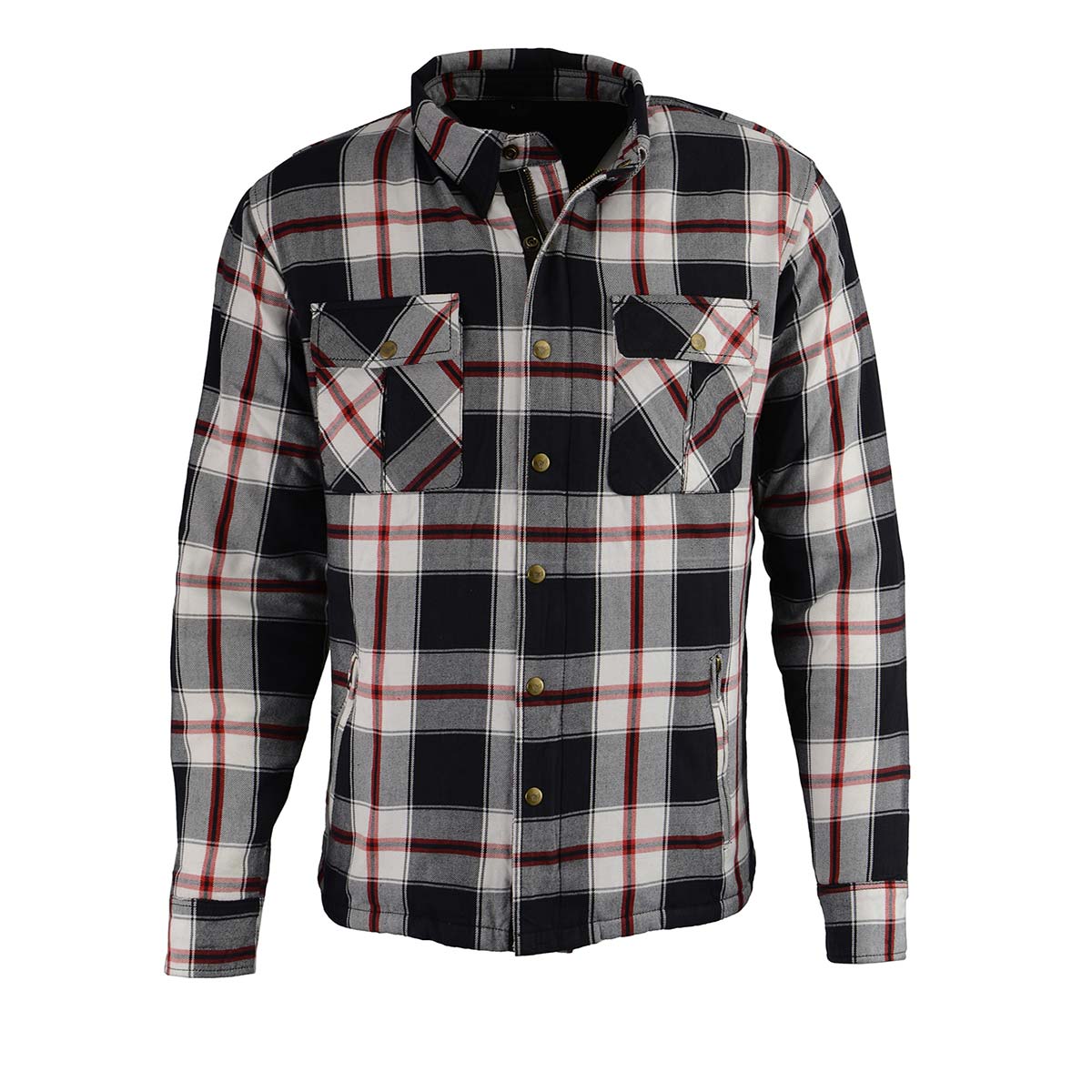 Milwaukee Leather MPM1635 Men's Armored Riding Flannel – Full