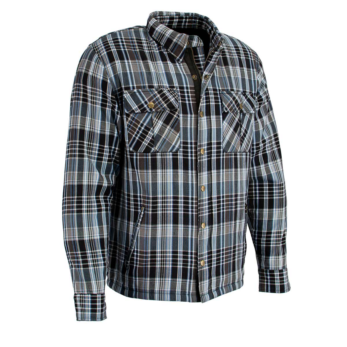Milwaukee Leather MPM1636 Men’s Armored Riding Flannel – Full Aramid ...