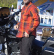 Milwaukee Leather MPM1641 Men's Plaid Flannel Biker Shirt with CE Approved Armor - Reinforced w/ Aramid Fiber
