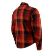 Milwaukee Leather MPM1641 Men's Plaid Flannel Biker Shirt with CE Approved Armor - Reinforced w/ Aramid Fiber