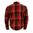 Milwaukee Leather MPM1641 Men's Plaid Flannel Biker Shirt with CE Approved Armor - Reinforced w/ Aramid Fiber