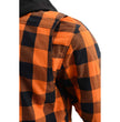 Milwaukee Leather MPM1642 Men's Plaid Hooded Flannel Biker Shirt with CE Approved Armor - Reinforced w/ Aramid Fibers