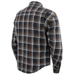 Milwaukee Leather MPM1643 Men's Plaid Flannel Biker Shirt with CE Approved Armor - Reinforced w/ Aramid Fiber
