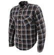 Milwaukee Leather MPM1643 Men's Plaid Flannel Biker Shirt with CE Approved Armor - Reinforced w/ Aramid Fiber