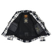 Milwaukee Leather MPM1644 Men's Plaid Flannel Biker Shirt with CE Approved Armor - Reinforced w/ Aramid Fiber