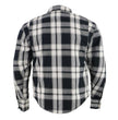 Milwaukee Leather MPM1644 Men's Plaid Flannel Biker Shirt with CE Approved Armor - Reinforced w/ Aramid Fiber