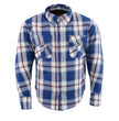 Milwaukee Leather Men's Plaid Flannel Biker Shirt with Aramid Fiber and Armor