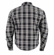 Milwaukee Leather MPM1646 Men's Plaid Flannel Biker Shirt with CE Approved Armor - Reinforced w/ Aramid Fiber