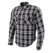 Milwaukee Leather MPM1646 Men's Plaid Flannel Biker Shirt with CE Approved Armor - Reinforced w/ Aramid Fiber