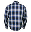 Milwaukee Leather MPM1650 Men's Plaid Flannel Biker Shirt with CE Approved Armor - Reinforced w/ Aramid Fiber