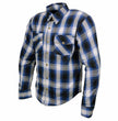 Milwaukee Leather MPM1650 Men's Plaid Flannel Biker Shirt with CE Approved Armor - Reinforced w/ Aramid Fiber