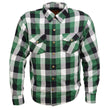 Milwaukee Leather MPM1651 Men's Plaid Flannel Biker Shirt with CE Approved Armor - Reinforced w/ Aramid Fiber