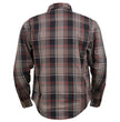 Milwaukee Leather MPM1652 Men's Plaid Flannel Biker Shirt with CE Approved Armor - Reinforced w/ Aramid Fiber