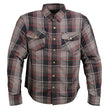 Milwaukee Leather MPM1652 Men's Plaid Flannel Biker Shirt with CE Approved Armor - Reinforced w/ Aramid Fiber