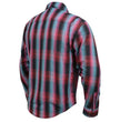 Milwaukee Leather MPM1654 Men's Plaid Flannel Biker Shirt with CE Approved Armor - Reinforced w/ Aramid Fiber
