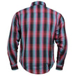 Milwaukee Leather MPM1654 Men's Plaid Flannel Biker Shirt with CE Approved Armor - Reinforced w/ Aramid Fiber