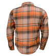 Milwaukee Leather MPM1657 Men's Plaid Flannel Biker Shirt with CE Approved Armor - Reinforced w/ Aramid Fiber