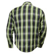 Milwaukee Leather MPM1658 Men's Plaid Flannel Biker Shirt with CE Approved Armor - Reinforced w/ Aramid Fiber