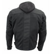 Milwaukee Leather Men's Requiem Mesh and 1300D Nylon Motorcycle Jacket with CE Armor, Removable Hoodie - MPM17018