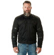 Milwaukee Leather Men's Devious Black Textile Motorcycle Jacket w/ CE Armor - MPM17025