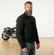 Milwaukee Leather Men's Devious Black Textile Motorcycle Jacket w/ CE Armor - MPM17025