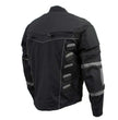 Milwaukee Leather Men's Morph Black/Grey Textile Motorcycle Jacket w/ CE Armor, Removable Sleeves - MPM17026
