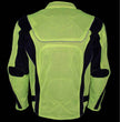 Milwaukee Leather Men's Invasion Black/Neon Textile Motorcycle Jacket w/ CE Armor - MPM17028