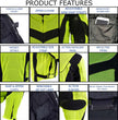 Milwaukee Leather Men's Invasion Black/Neon Textile Motorcycle Jacket w/ CE Armor - MPM17028