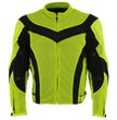 Milwaukee Leather Men's Invasion Black/Neon Textile Motorcycle Jacket w/ CE Armor - MPM17028