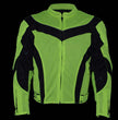 Milwaukee Leather Men's Invasion Black/Neon Textile Motorcycle Jacket w/ CE Armor - MPM17028