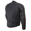 Milwaukee Leather Men's Troubled Black Textile Motorcycle Jacket w/ CE Armor - MPM17029