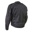Milwaukee Leather Men's Troubled Black Textile Motorcycle Jacket w/ CE Armor - MPM17029