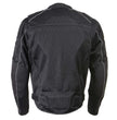 Milwaukee Leather Men's Troubled Black Textile Motorcycle Jacket w/ CE Armor - MPM17029