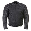 Milwaukee Leather Men's Troubled Black Textile Motorcycle Jacket w/ CE Armor - MPM17029