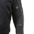 Milwaukee Leather Men's Troubled Black Textile Motorcycle Jacket w/ CE Armor - MPM17029