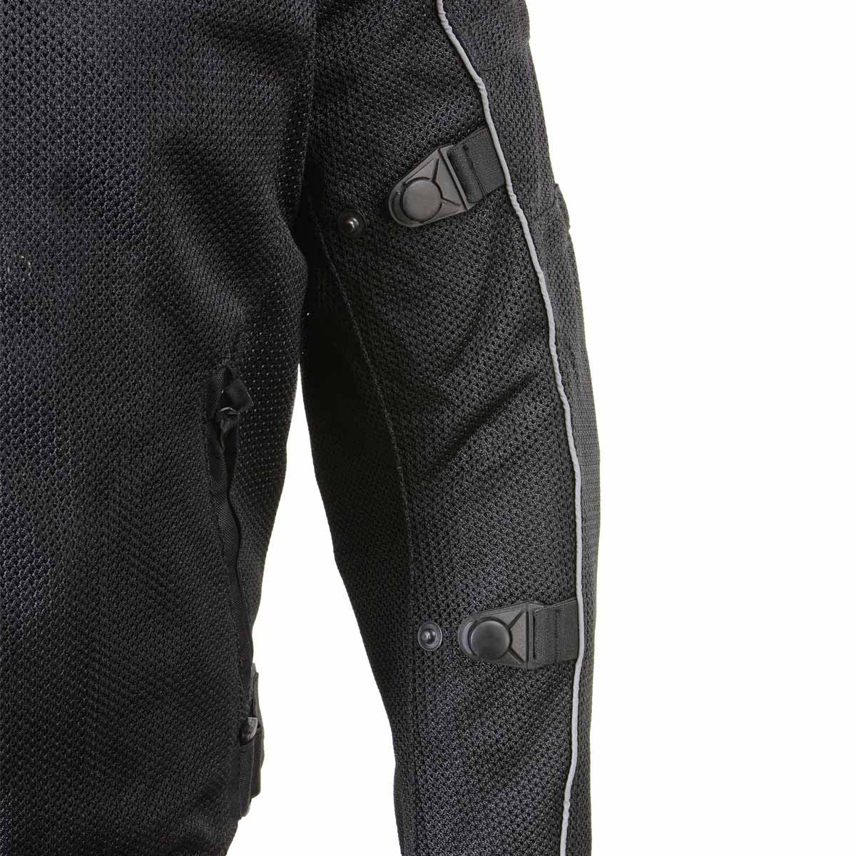 Milwaukee Leather Men's Troubled Black Textile Motorcycle Jacket w/ CE Armor - MPM17029