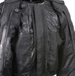 Milwaukee Leather Men's Troubled Black Textile Motorcycle Jacket w/ CE Armor - MPM17029